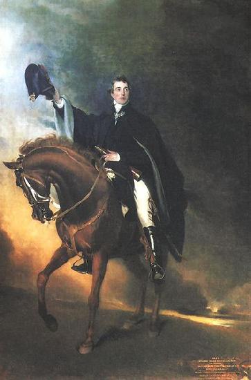 Sir Thomas Lawrence The Duke of Wellington mounted on Copenhagen as of Waterloo oil painting image